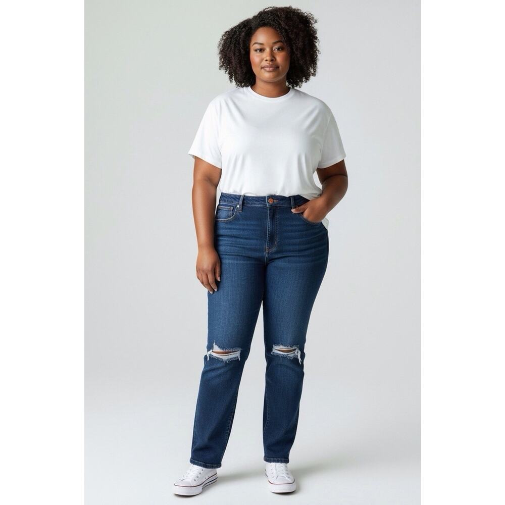 Express Women Sz L Distressed Ultra Hyper Stretch High Rise Cropped Flare Jeans